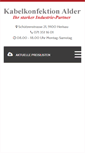 Mobile Screenshot of kabelkonfektion-alder.com