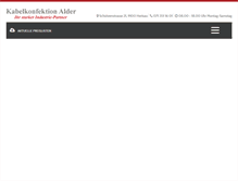 Tablet Screenshot of kabelkonfektion-alder.com